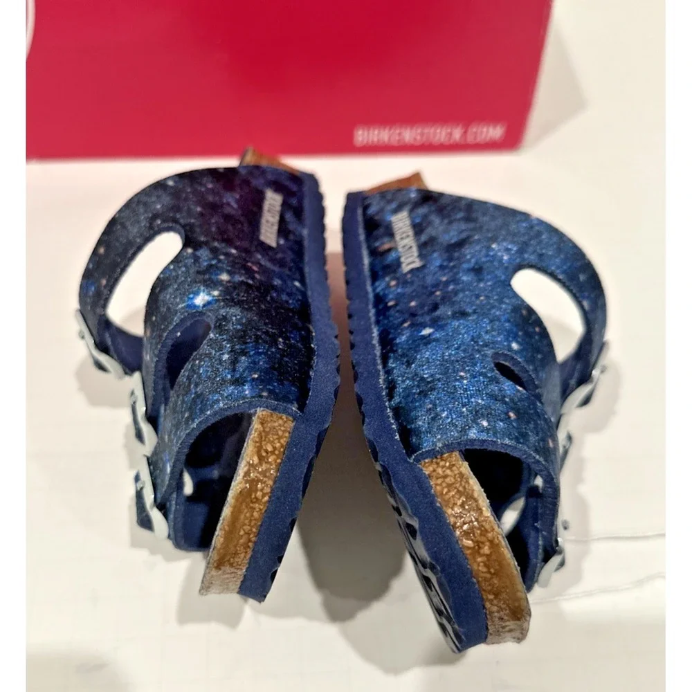 Birkenstock Kids EU 26 US 8 Florida Sandals Velvet Milky‎ Way Blue Narrow Fit